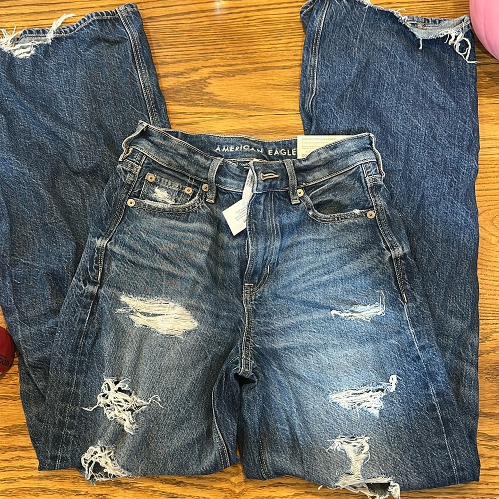 American eagle super high rise baggy wide leg 23w 000